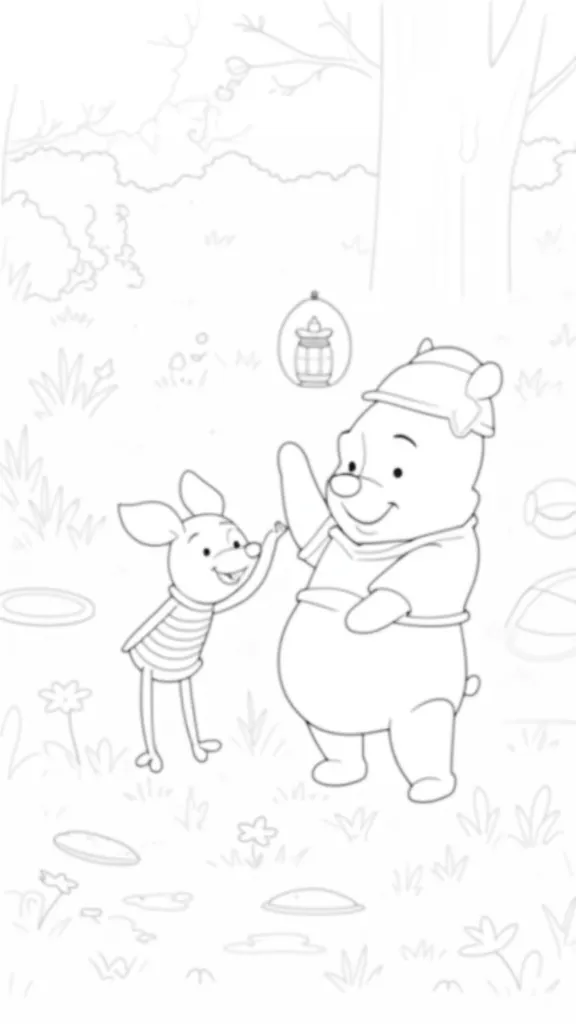 pooh piglet coloring pages